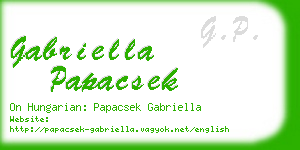 gabriella papacsek business card